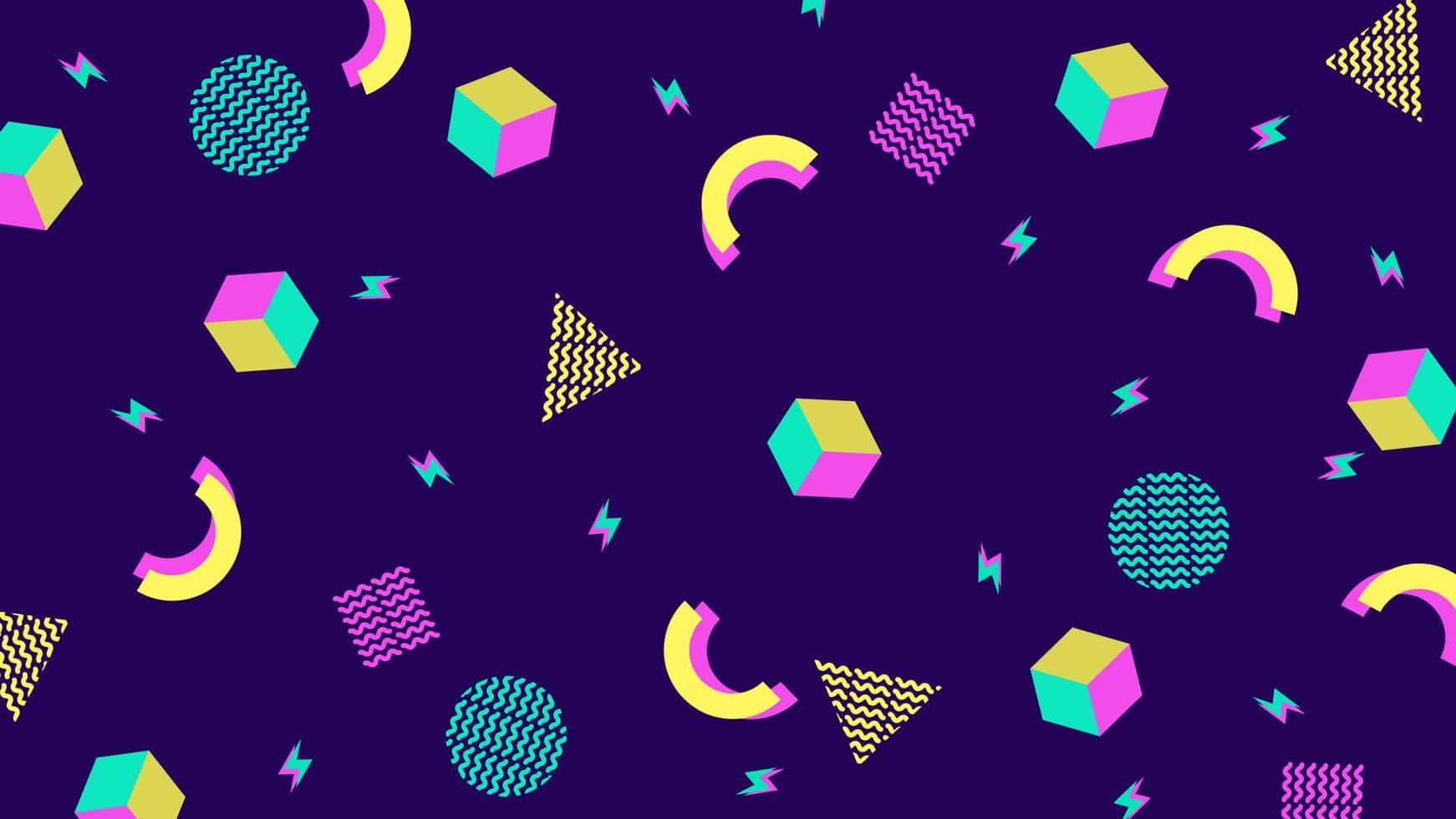 Retro80s Geometric Patterns Wallpaper