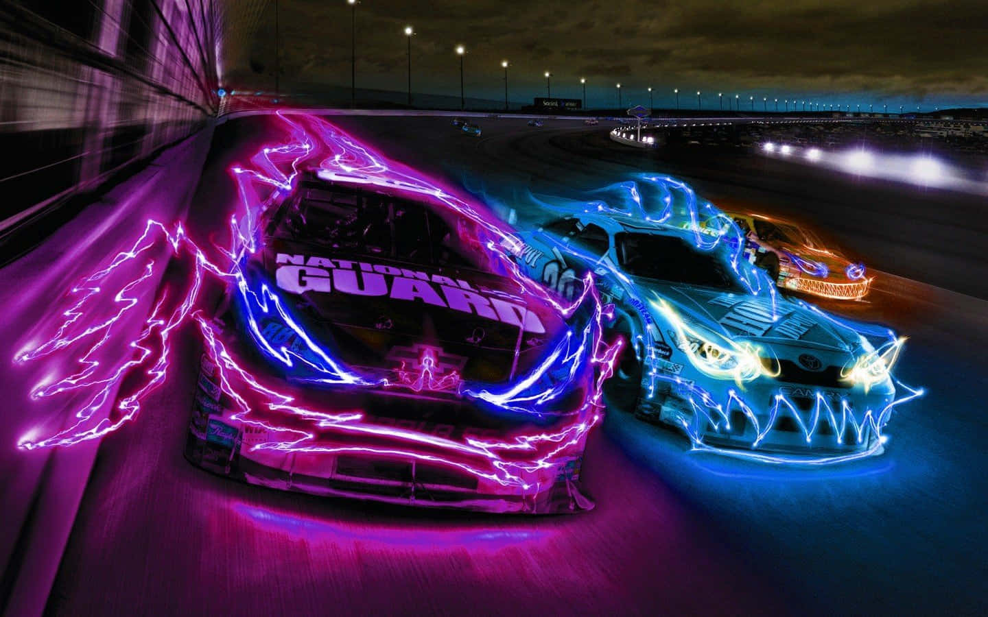 Rev Up The Neon Lights Wallpaper