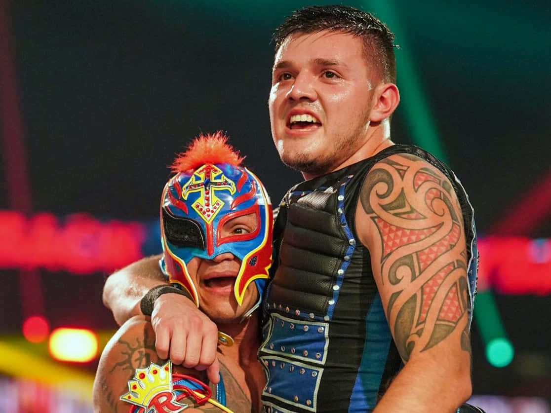 Rey_ Mysterio_and_ Companion_ Celebration Wallpaper