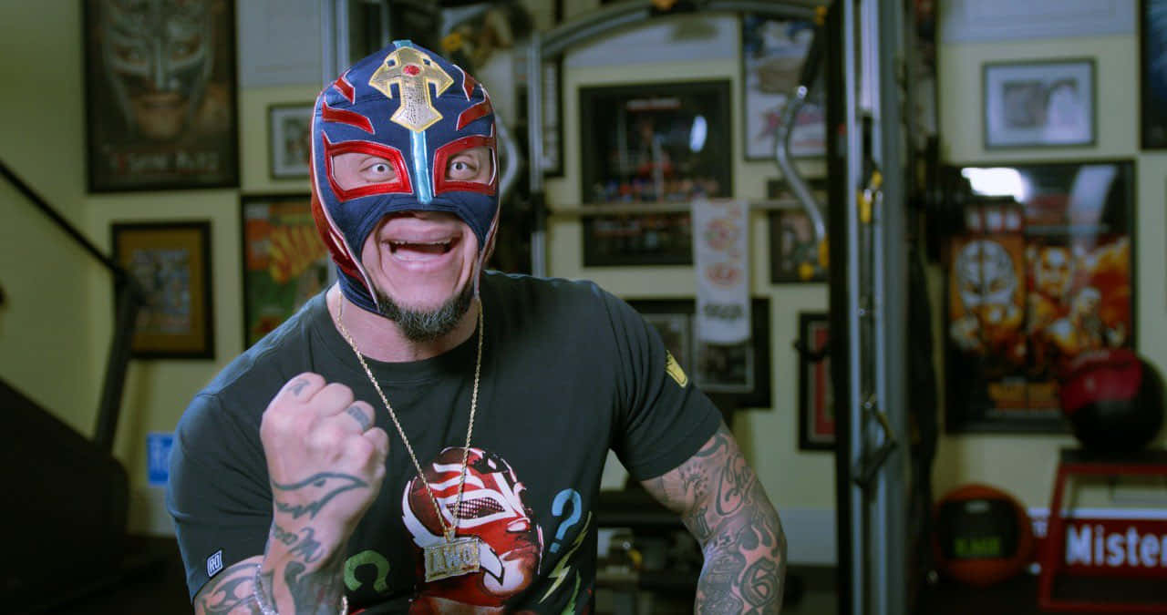 Rey_ Mysterio_ Celebratory_ Pose Wallpaper