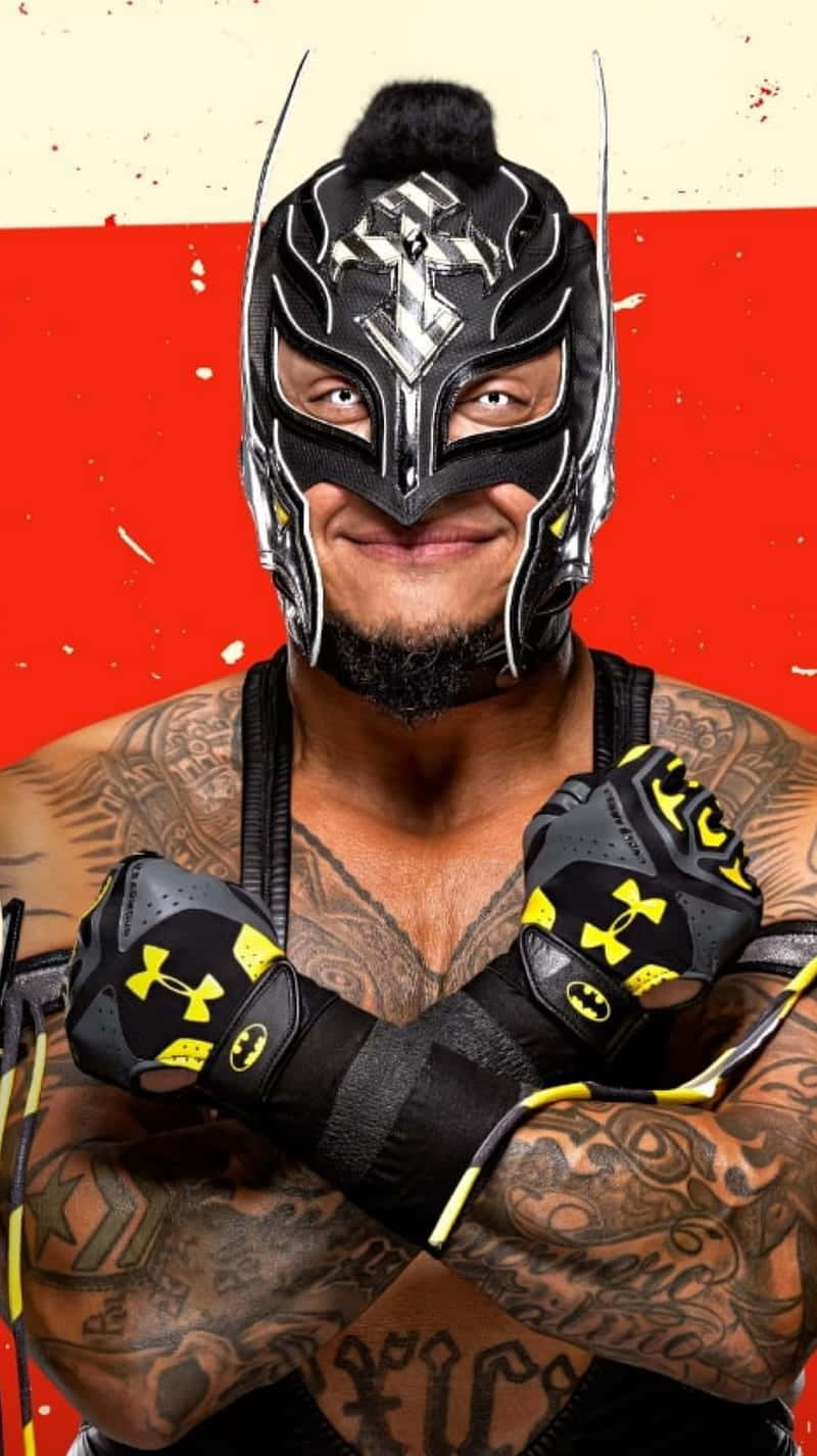 Rey_ Mysterio_ Masked_ Wrestler_ Portrait Wallpaper