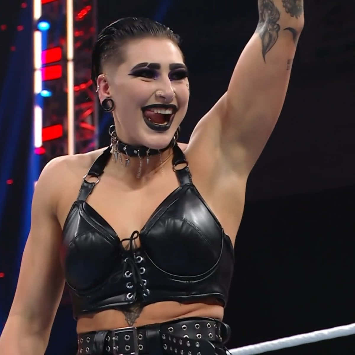 Rhea Ripley Celebrating Victory Wallpaper