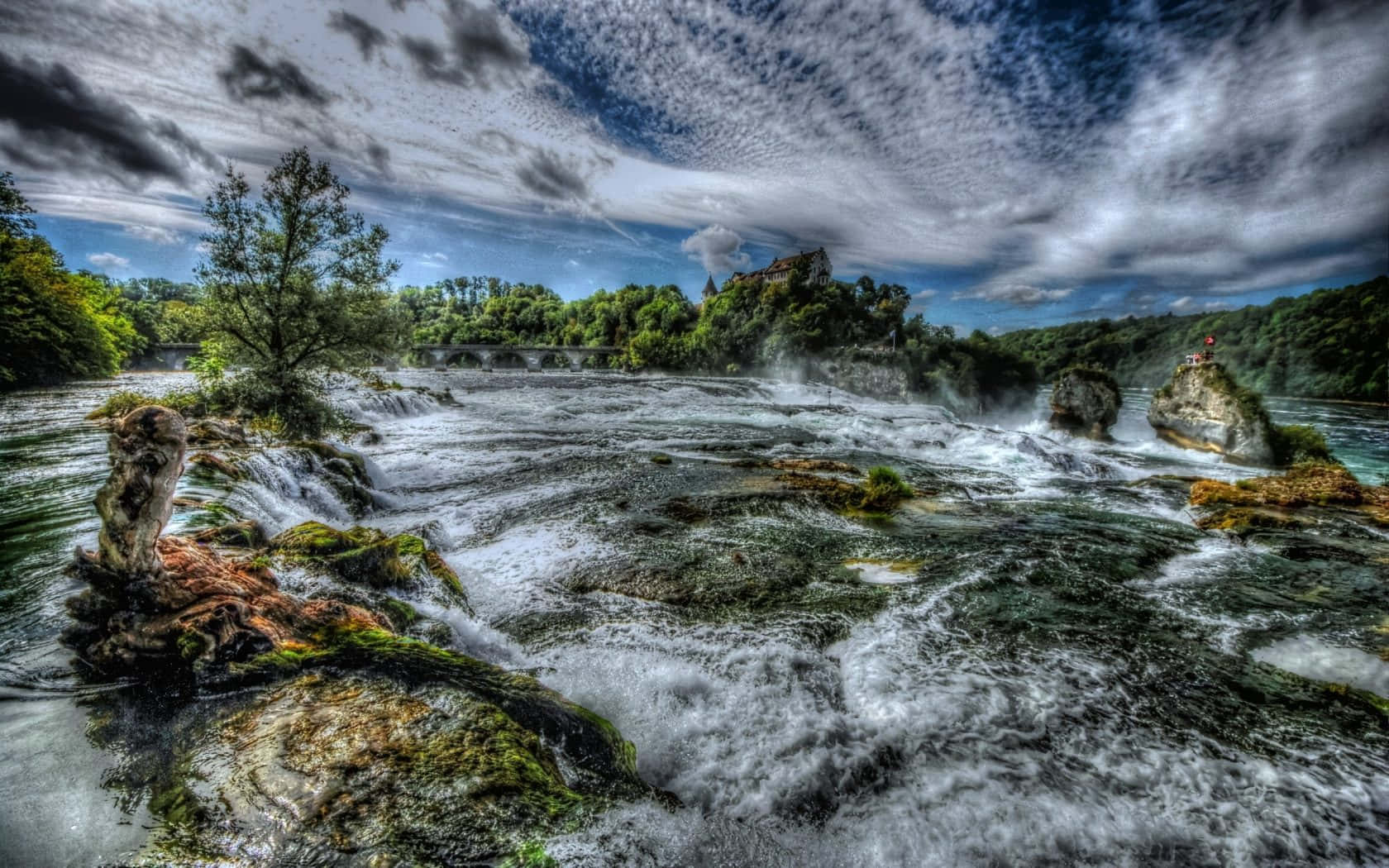 Rhine_ Falls_ Schaffhausen_ Dramatic_ Sky Wallpaper