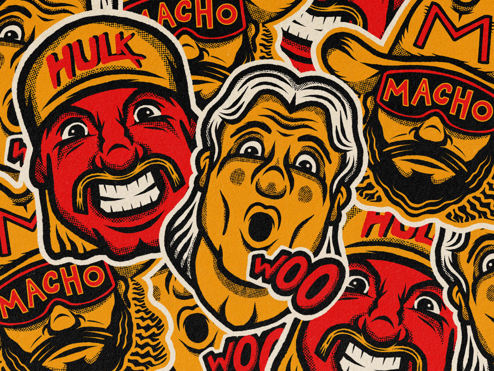 Ric Flair With Hulk Hogan And Macho Man Wallpaper