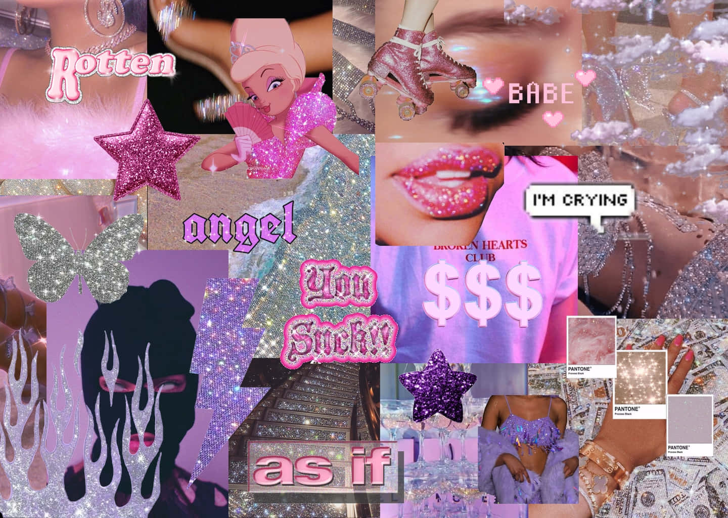 Rich Girl Aesthetic Collage Wallpaper