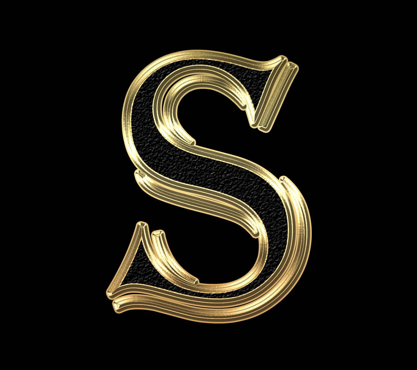 Rich Gold S Alphabet Wallpaper