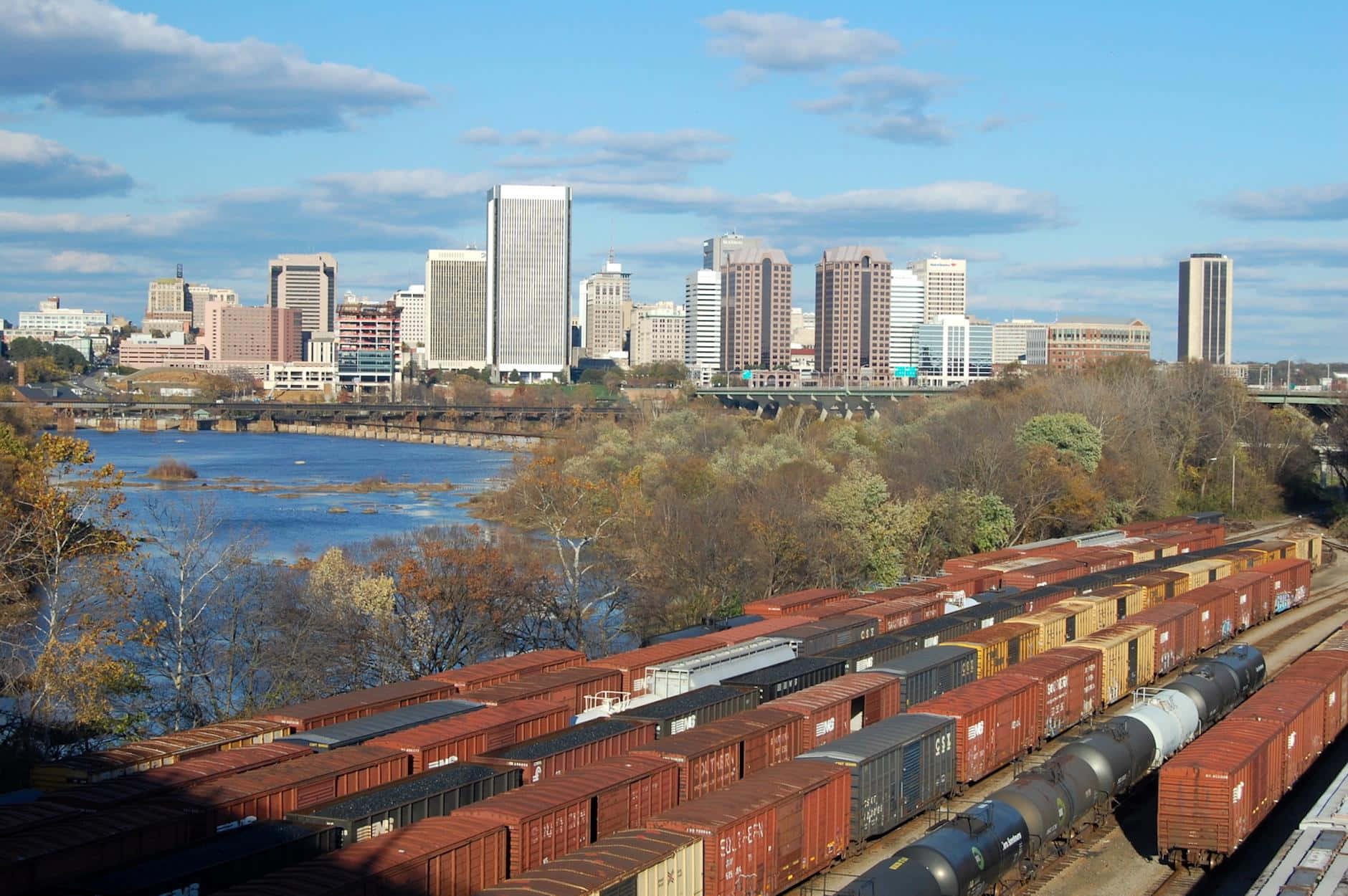 Richmond Skylineand Rail Yard Wallpaper