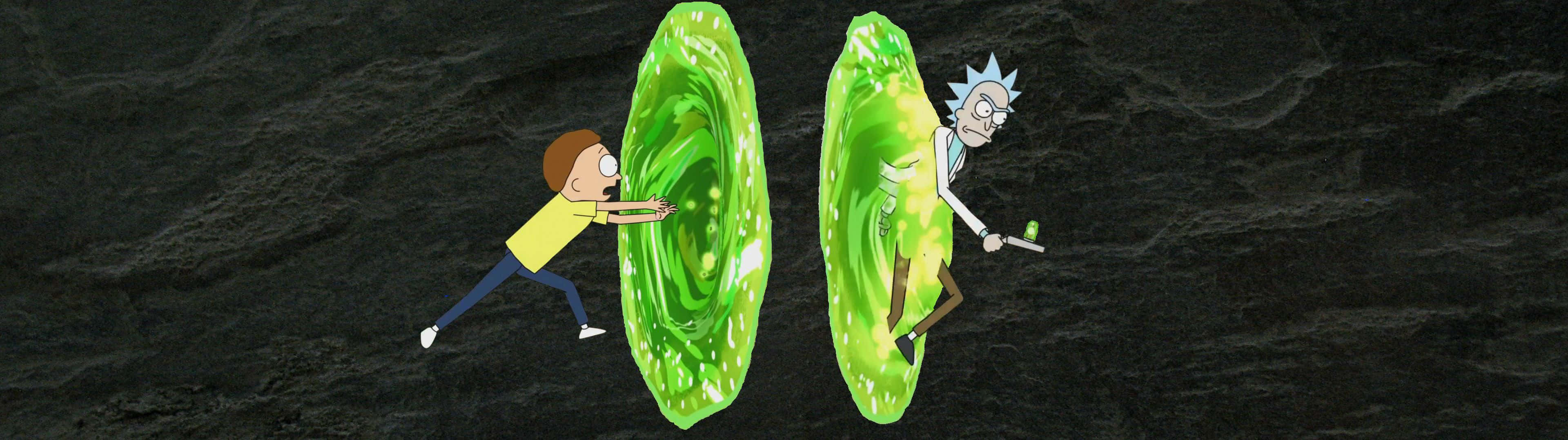 Rick And Morty Cool Dual Monitor Wallpaper