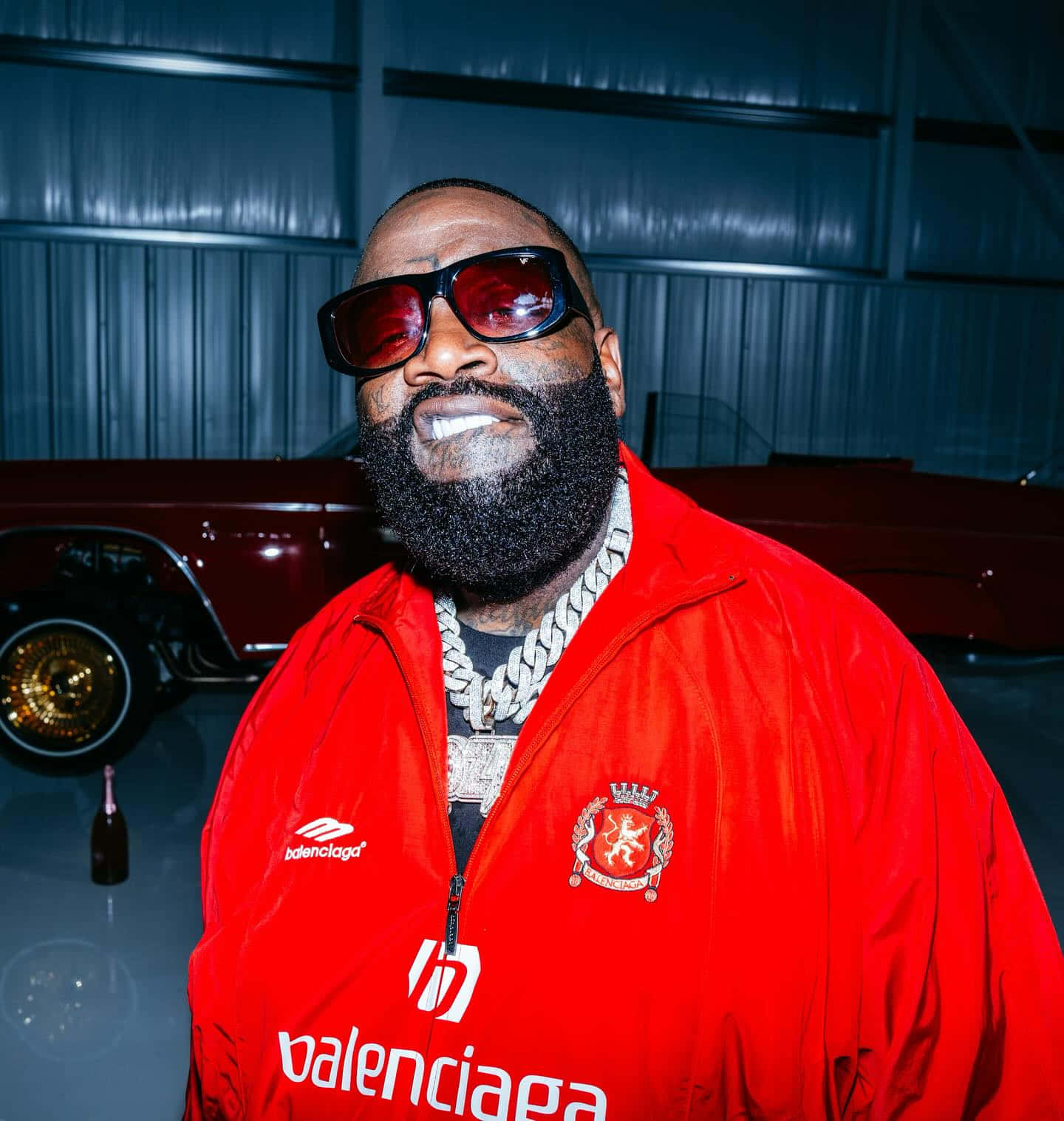 Rick Ross Red Balenciaga Jacket Wallpaper