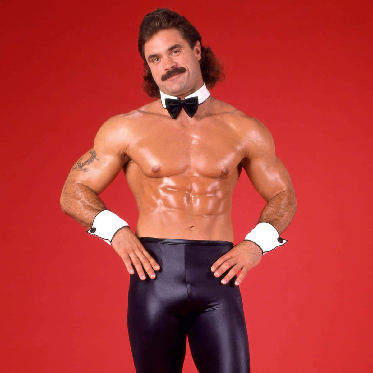 Rick Rude Smiling Profile Vintage Photography Wallpaper