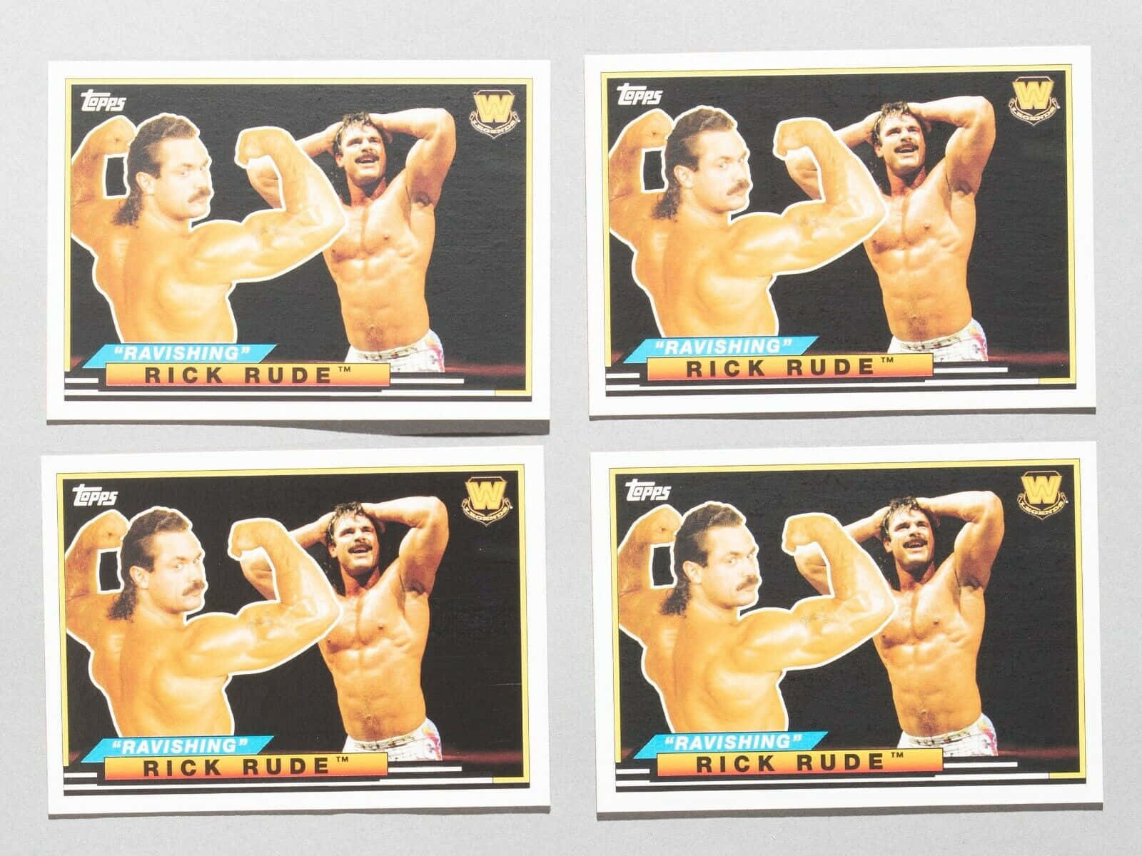 Rick Rude Wwe Legend Photo Card Wallpaper