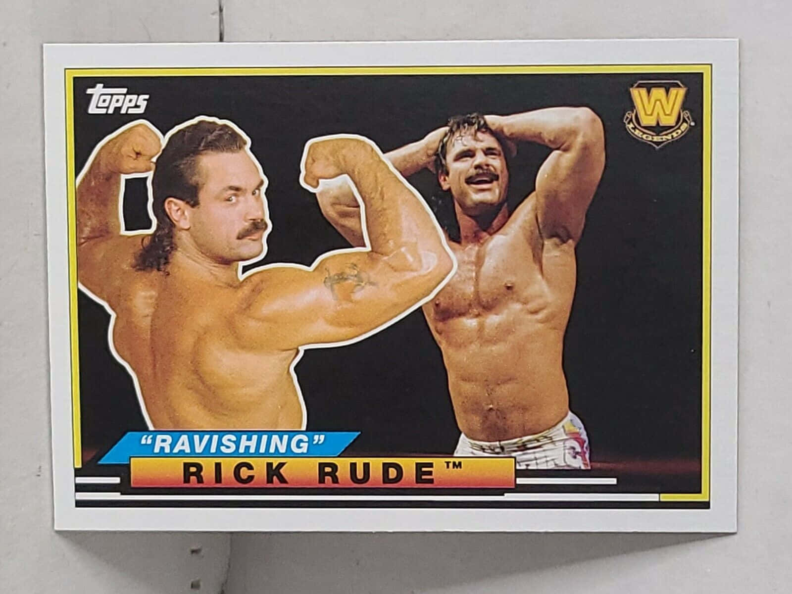 Rick Rude Wwe Vintage Photo Card Wallpaper