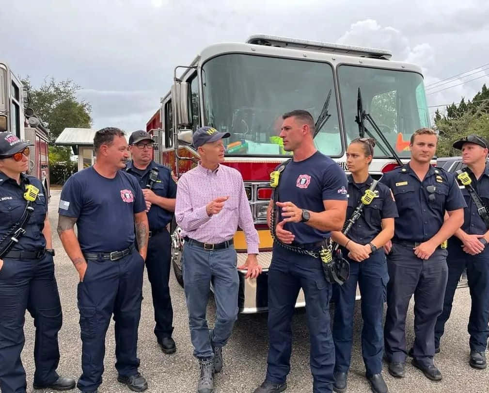 Rick Scott Meets With First Responders Wallpaper