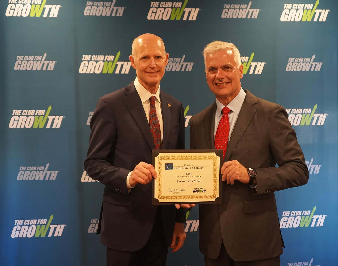 Rick Scott Receives A Certificate Wallpaper