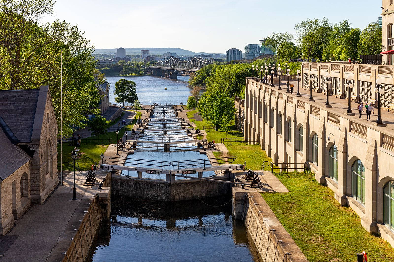 Rideau Canal Locks In Ottawa Wallpaper