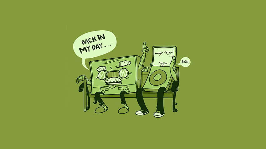 Ridiculous Music Player Cartoon Wallpaper