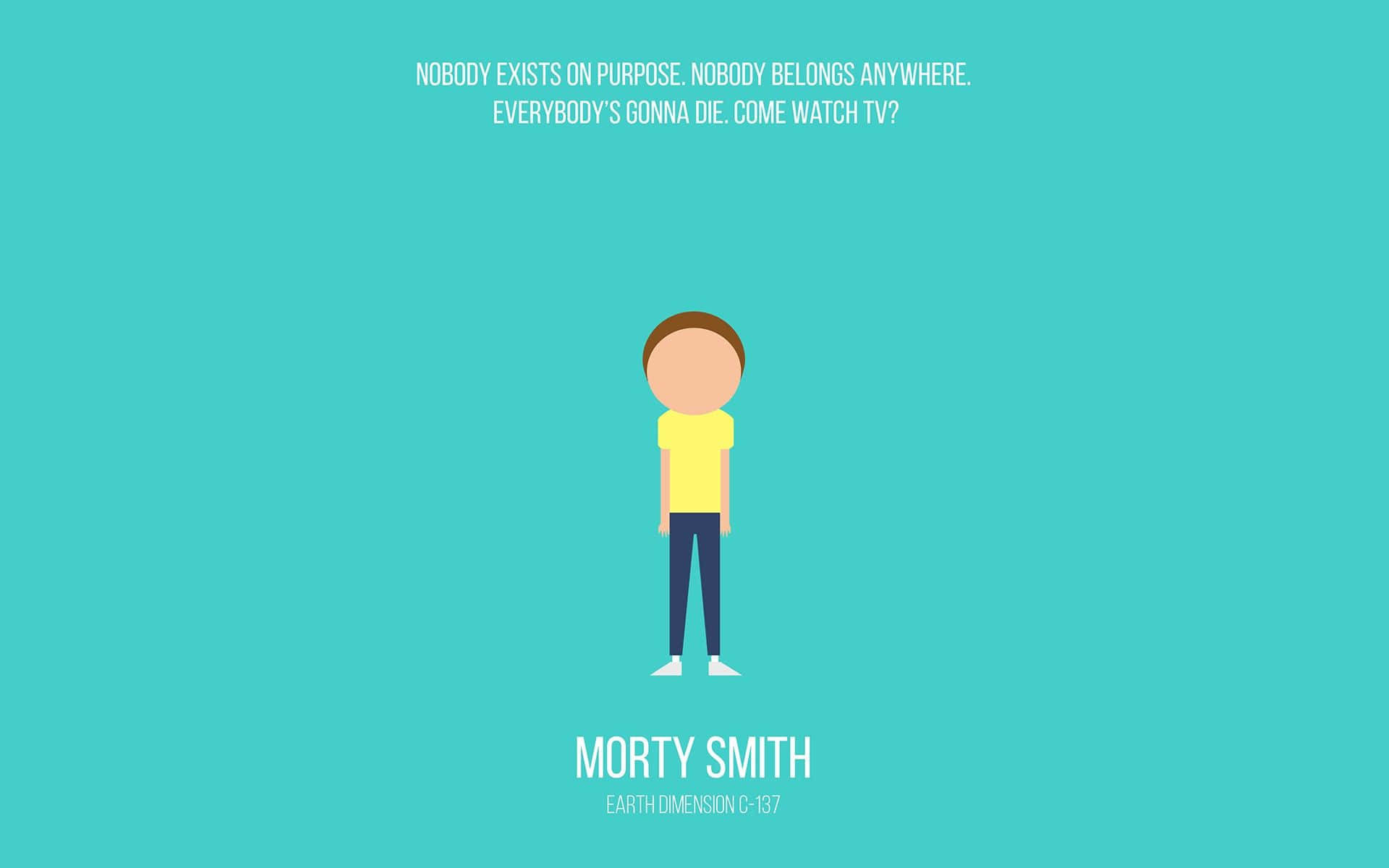 Rikard Sanchez On An Adventure With Morty Smith Wallpaper