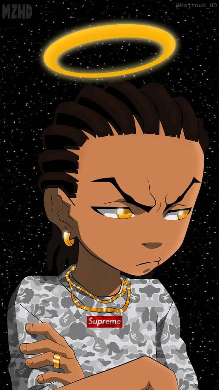 Riley Boondocks Pfp With Halo Wallpaper