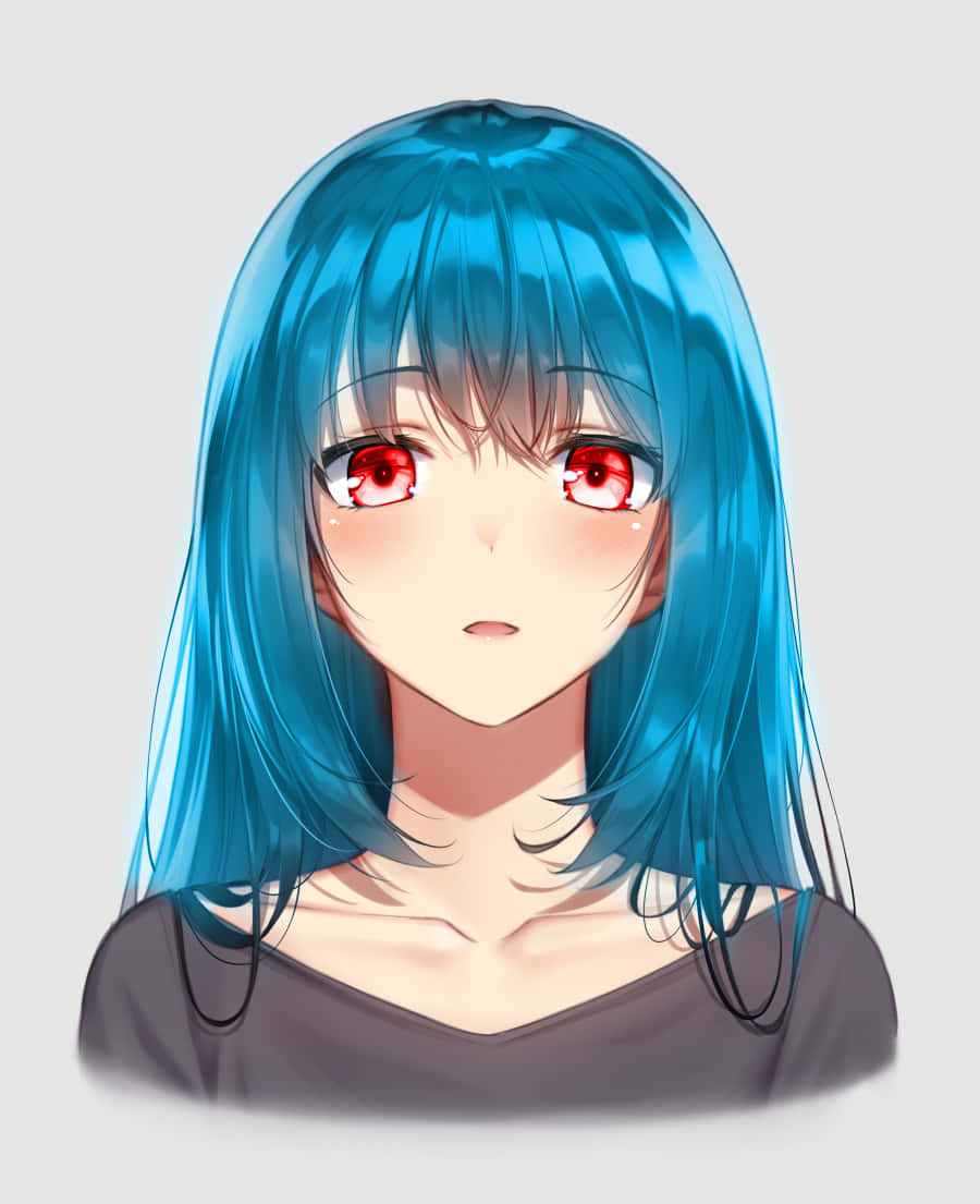 Rimuru Pfp With Bright Blue Hair Wallpaper