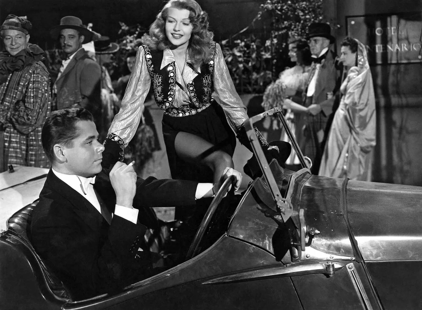 Rita Hayworth Convertible Car Wallpaper