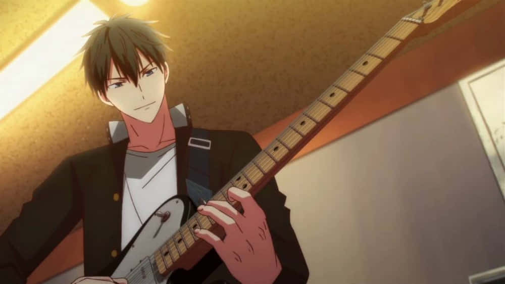 Ritsuka Uenoyama, Striking A Guitar Chord Wallpaper