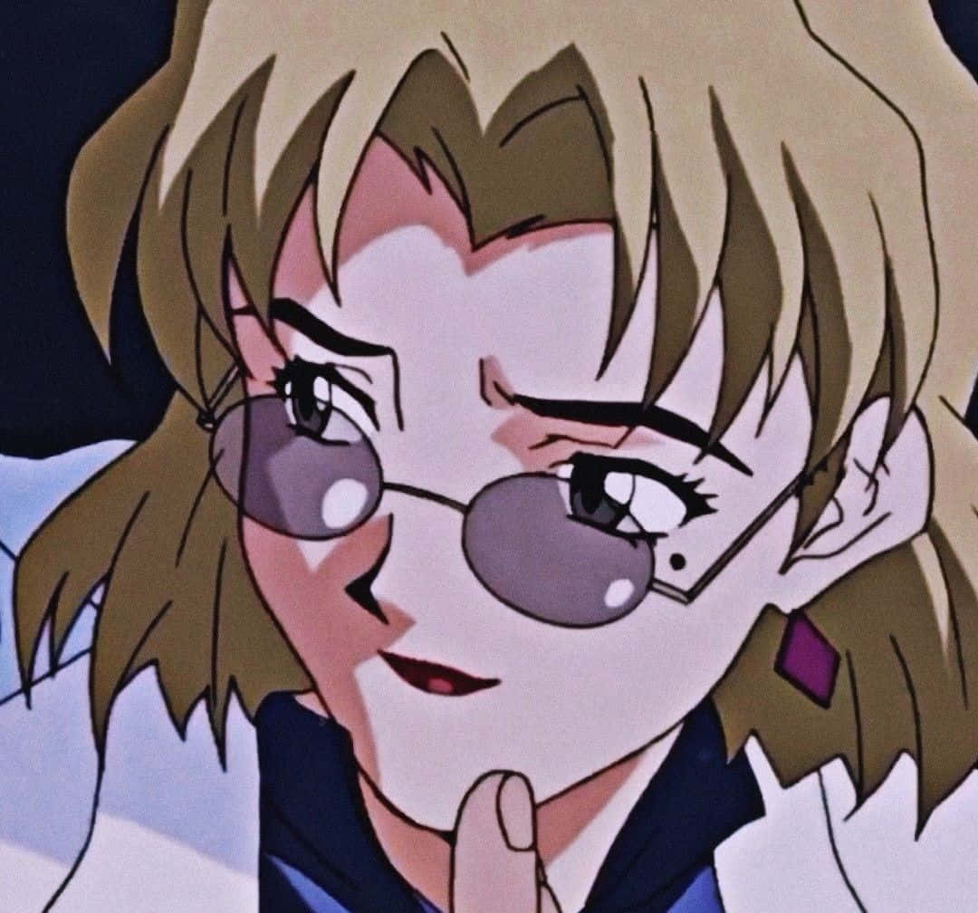 Ritsuko Akagi Contemplating In Her Lab Wallpaper