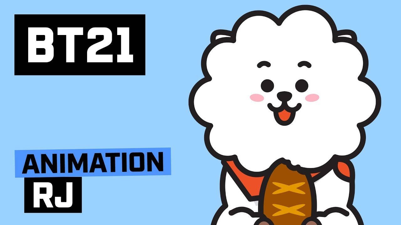 Rj Bt21 With Bread Wallpaper