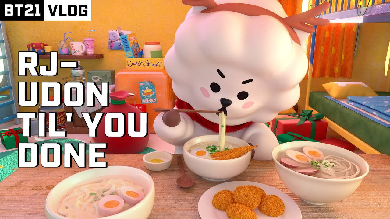 Rj Bt21 With Udon Noodles Wallpaper