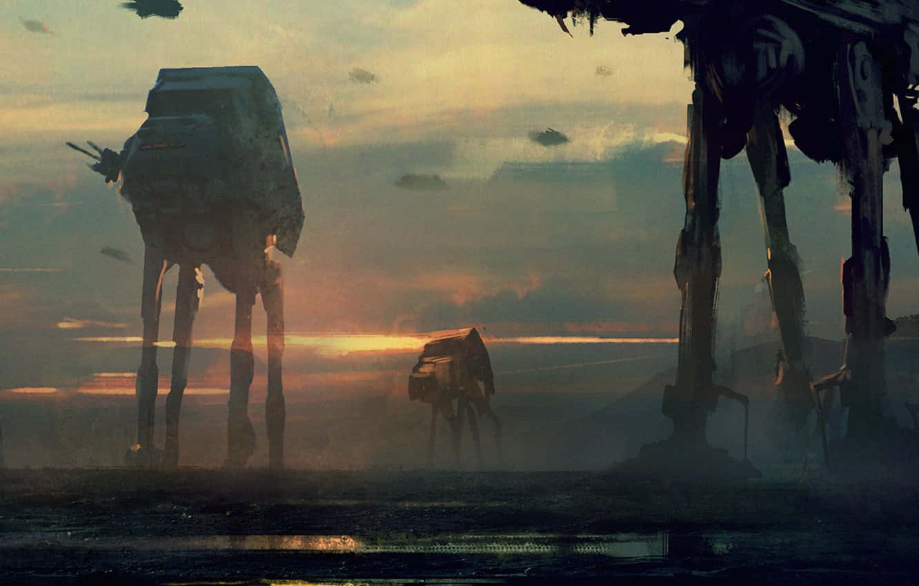 Roaming Imperial Walkers Wallpaper