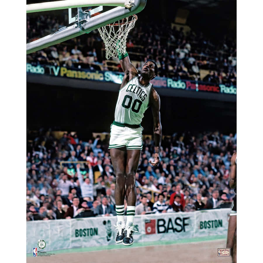 Robert Parish Basketball Action Shot Wallpaper