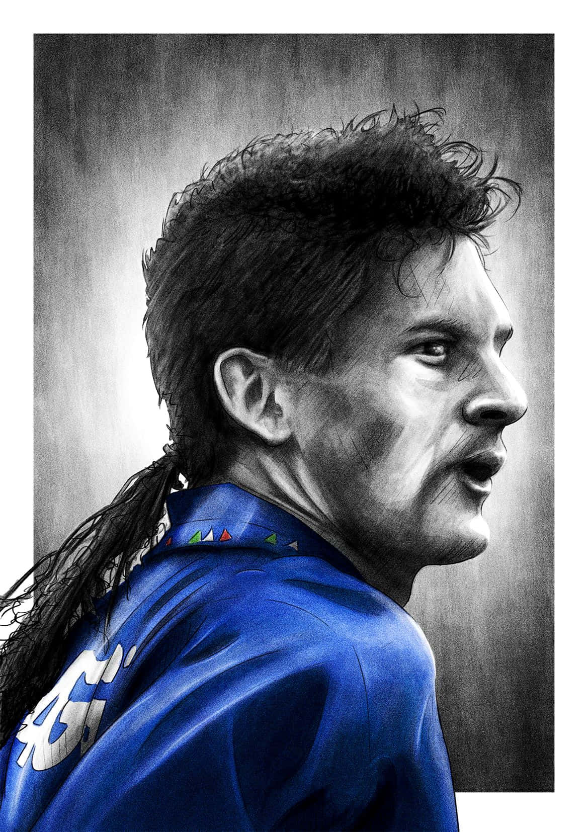 Roberto Baggio Italian Football Legend Wallpaper