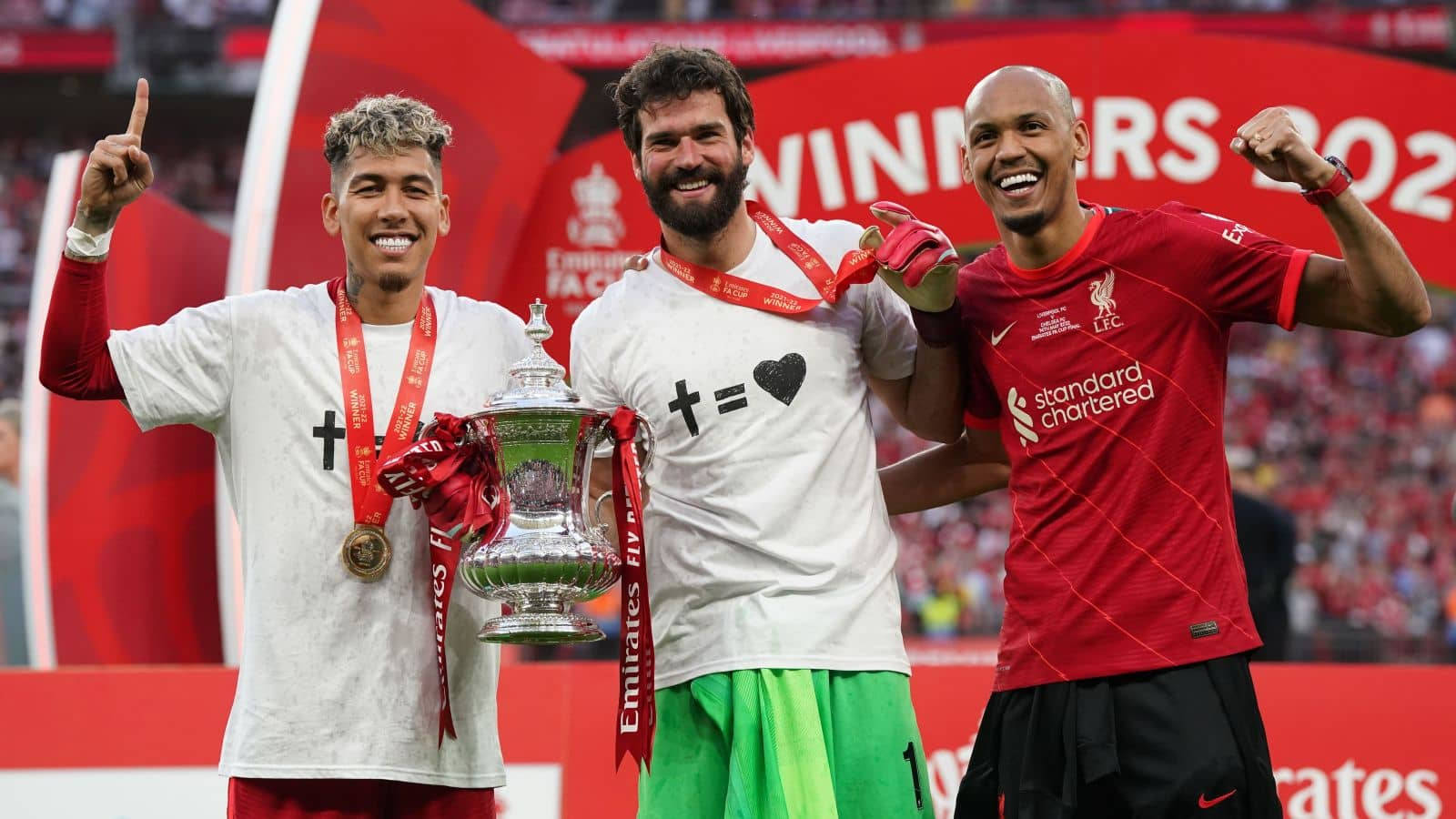 Roberto Firmino Holding Fa Cup Wallpaper