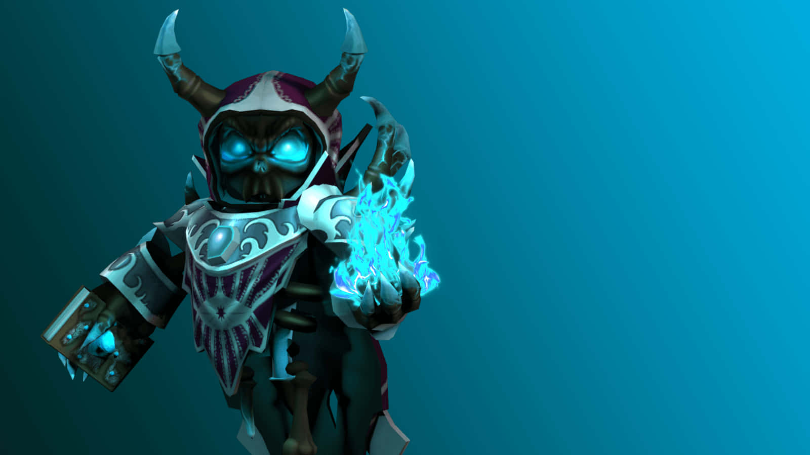 Roblox Blue Korblox Deathspeaker With Flame Wallpaper