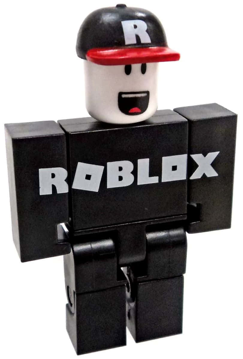 Roblox Figurewith Logoand Cap Wallpaper