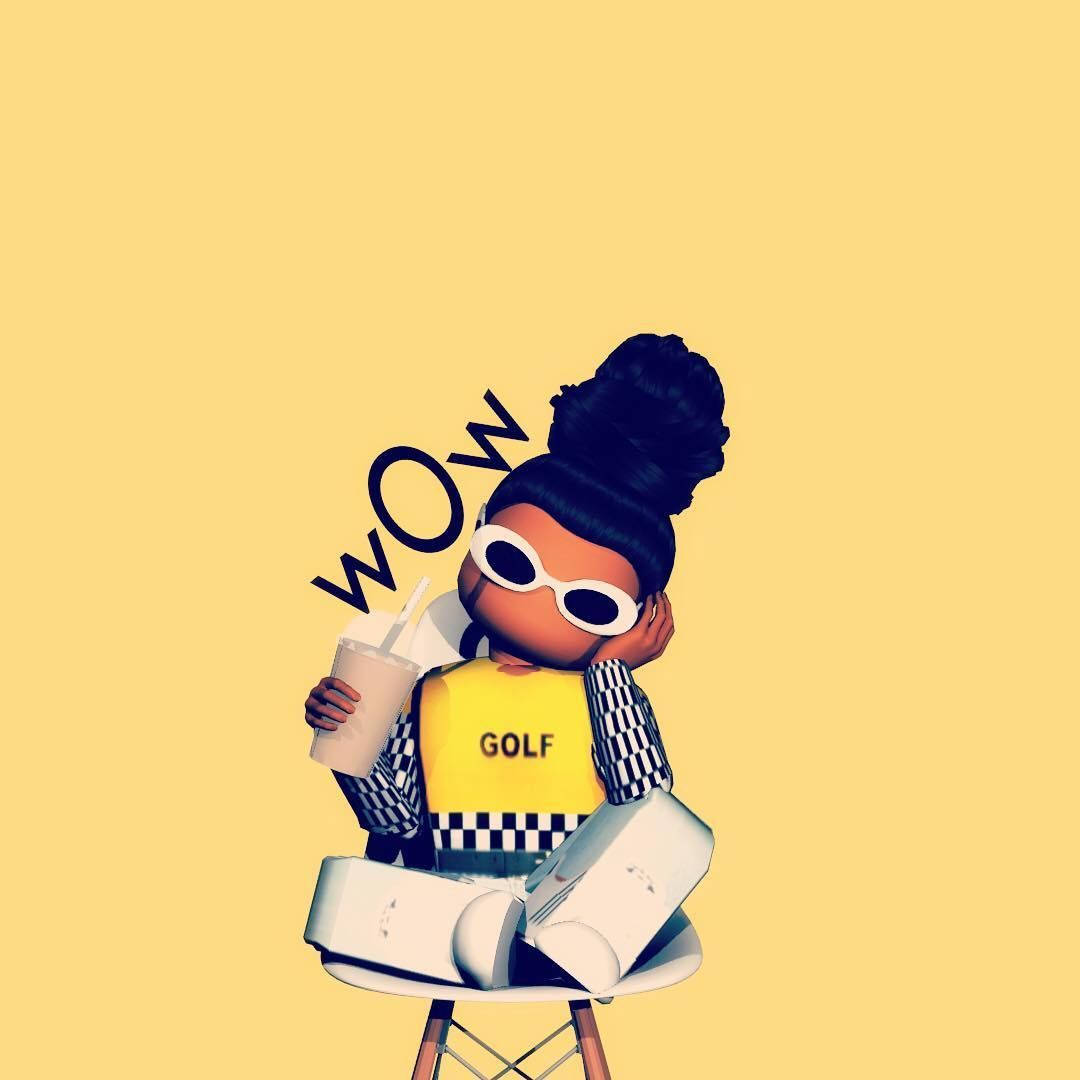 Roblox Girl Yellow Poster Wallpaper