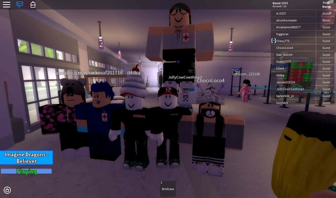 Roblox Guests Gathering Scene Wallpaper