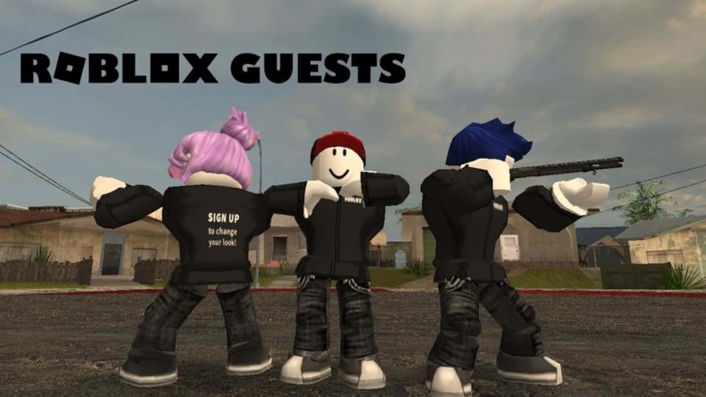 Roblox Guests Posing Wallpaper