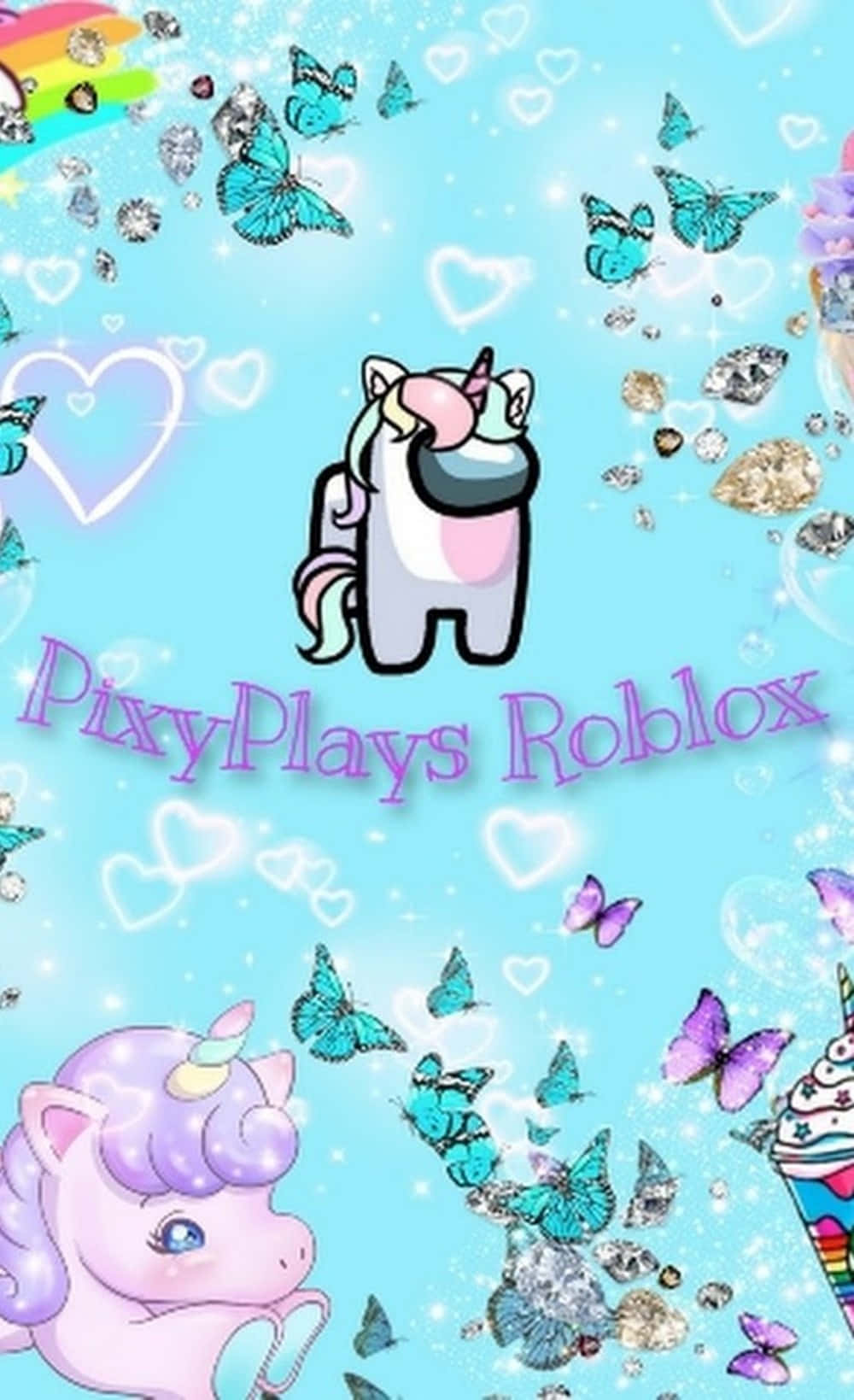 Roblox Iphone Unicorn Pastel Butterflies Wallpaper