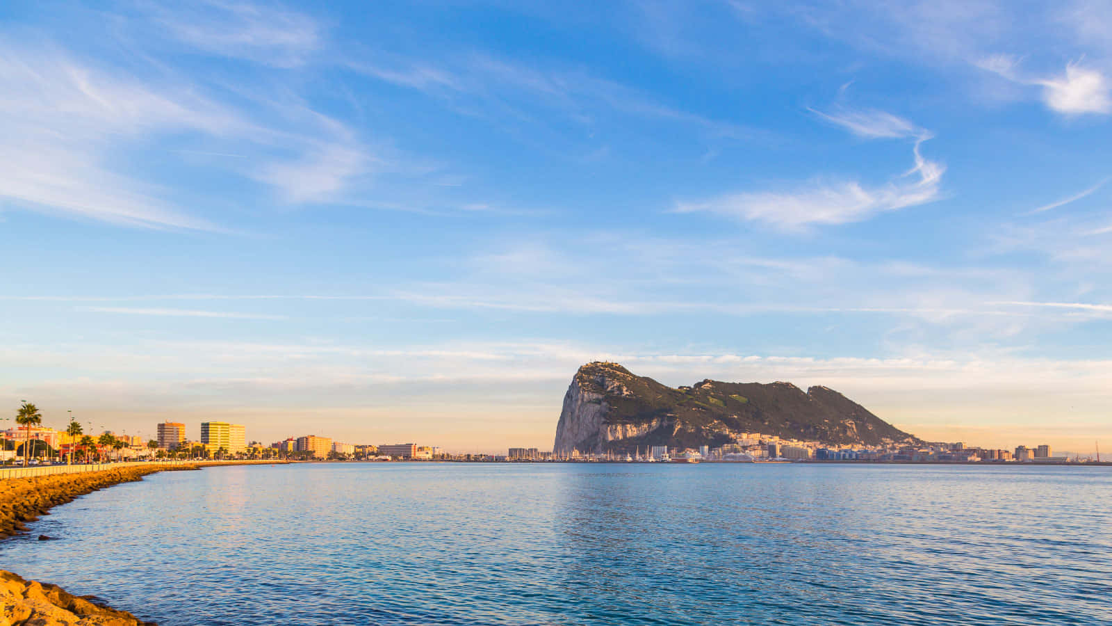 Rock Of Gibraltar Sea Wallpaper