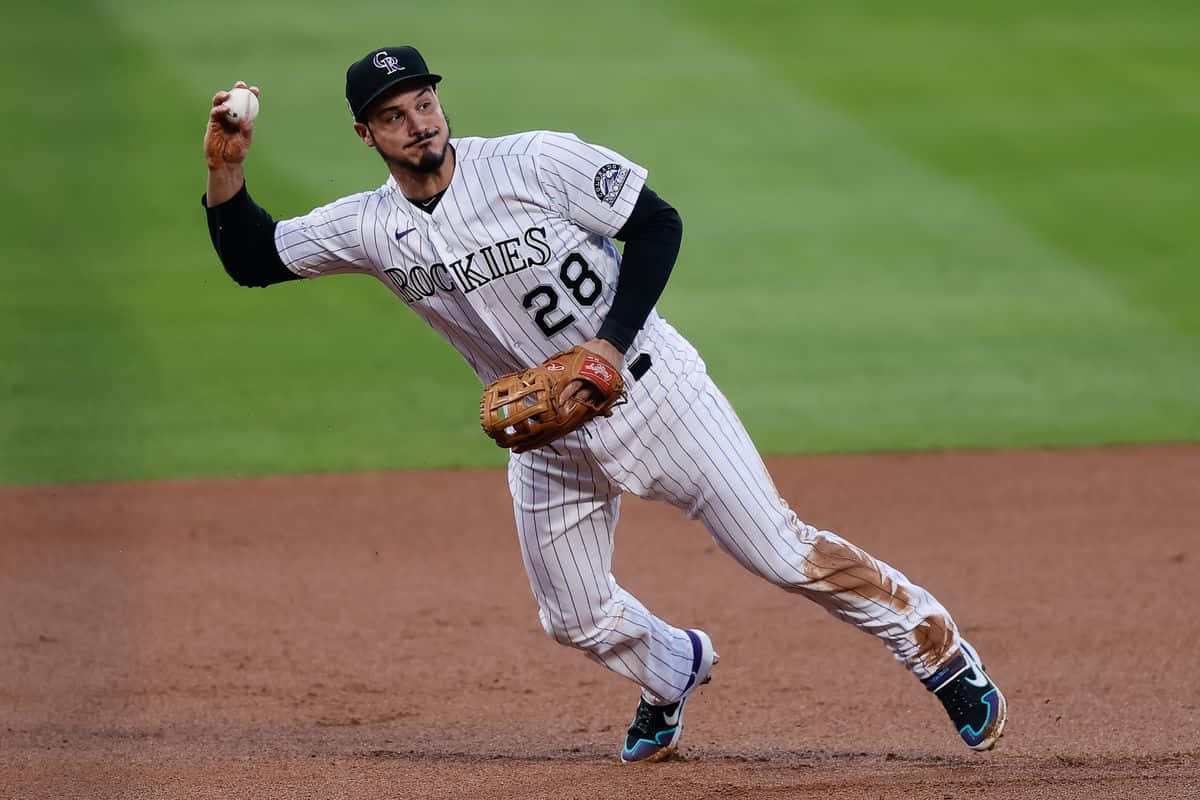 Rockies Player Fielding Baseball Wallpaper