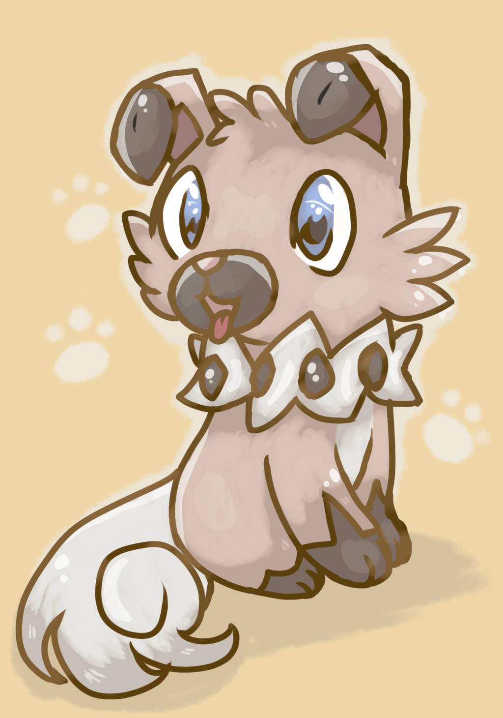 Rockruff Happy Art Wallpaper