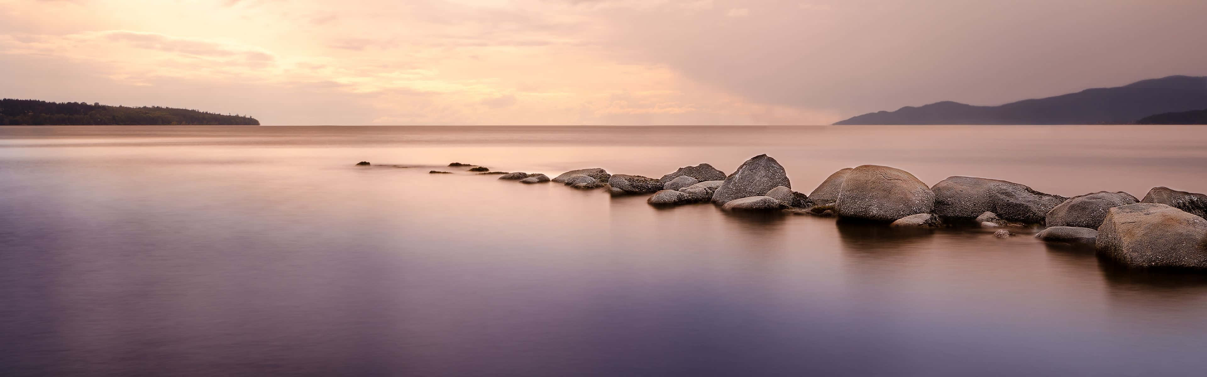 Rocky Beach Dual Monitor Wallpaper