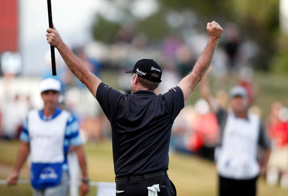 Rod Pampling Celebrating His Victory Wallpaper