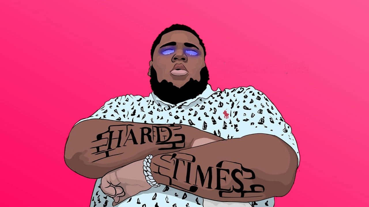 Rod Wave Hard Times Illustration Wallpaper