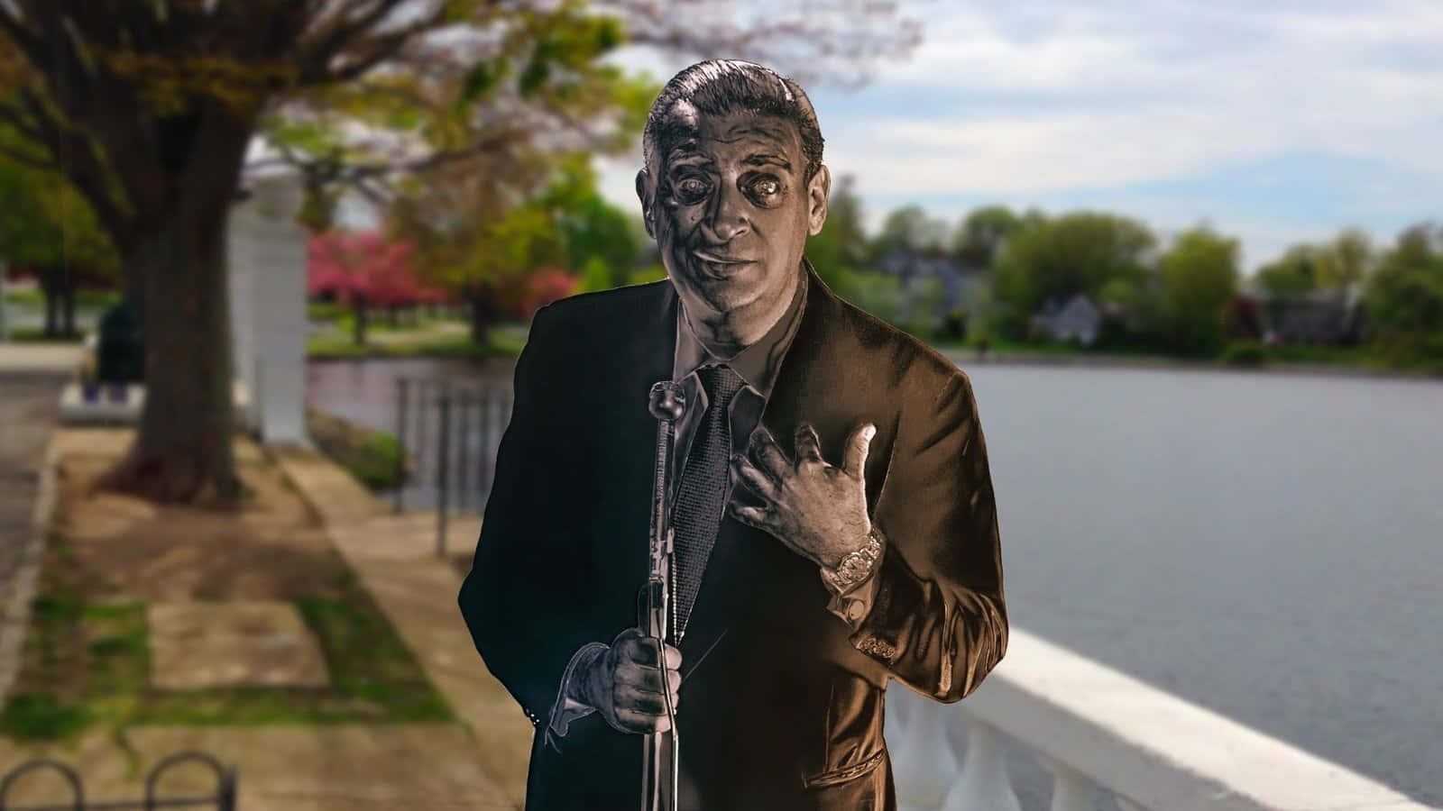 Rodney Dangerfield Statue Wallpaper