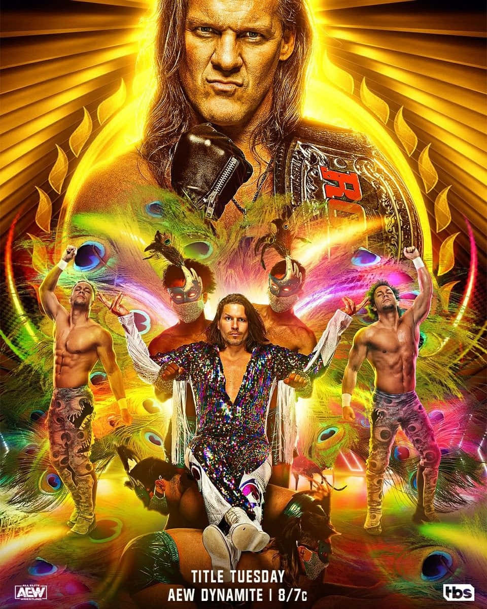 Roh World Champions Dalton Castle And Chris Jericho Promo Poster Wallpaper