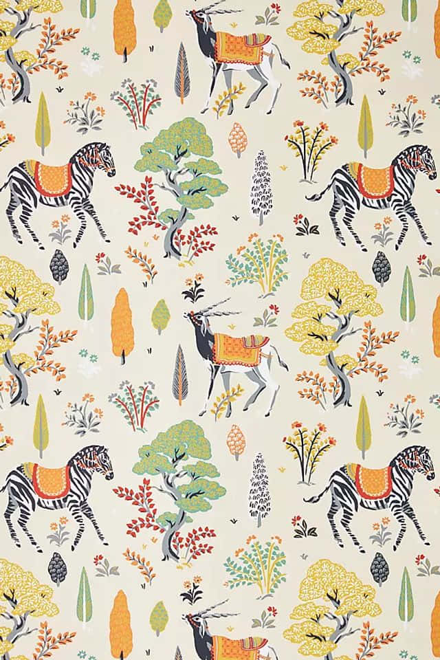 Roller Rabbit Inspired Pattern Wallpaper