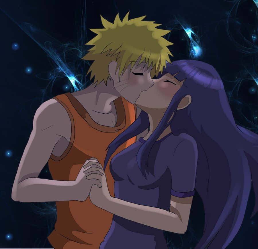 Romantic Kissing Cute Naruto And Hinata Wallpaper