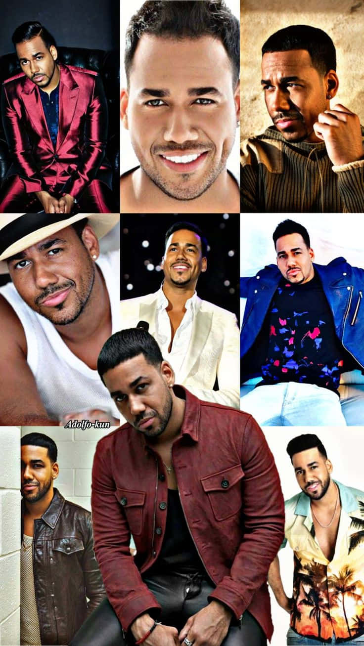 Romeo Santos Style Collage Wallpaper