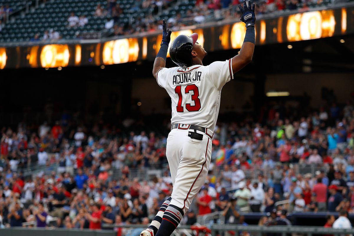 Ronald Acuna Jr. Crowd Engagement Wallpaper